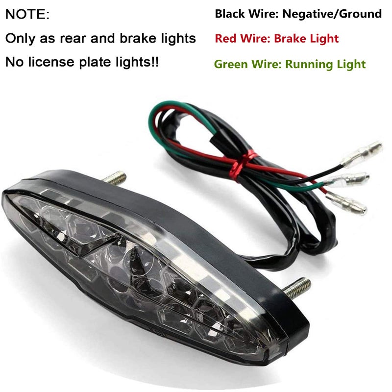 CICMOD Motorcycle Led Brake Running Tail Light 12V Universal for Quad ATV Dirt Bike Custom Chopper - Image 3
